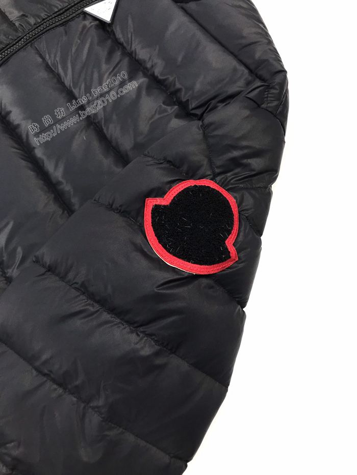 Moncler男裝 蒙口2020新款標誌LOGO印花羽絨服 Moncler男士秋冬黑色外套  ydi3161